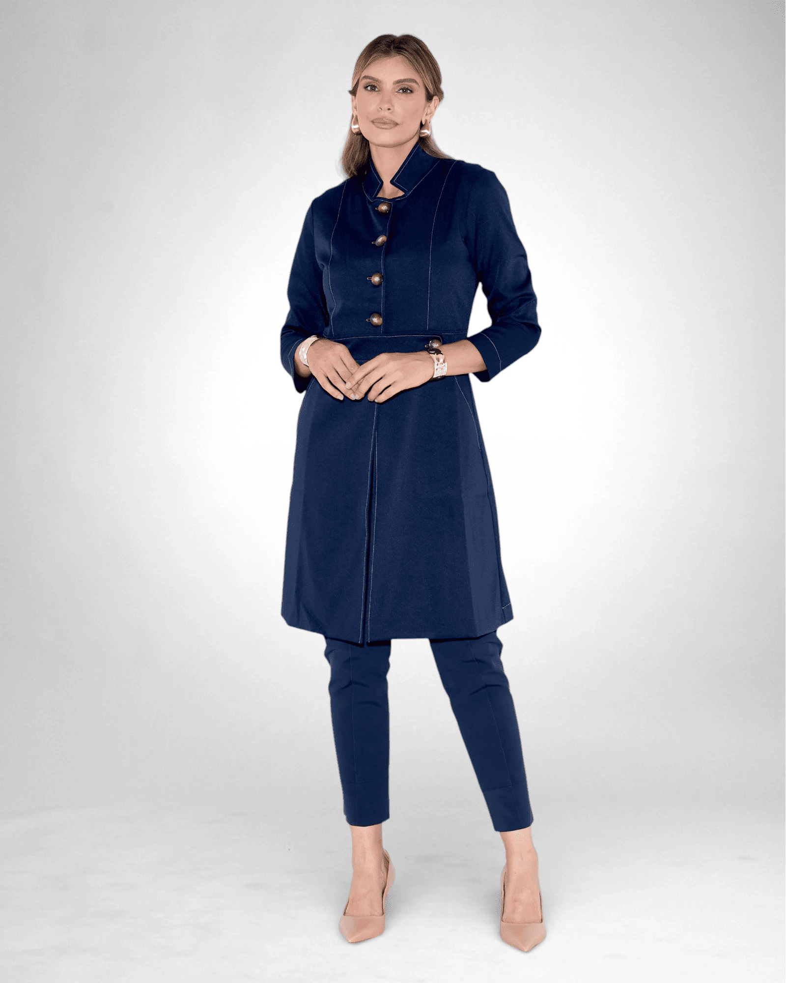 Jaleco Paola I Marinho + Caramelo - HOLI