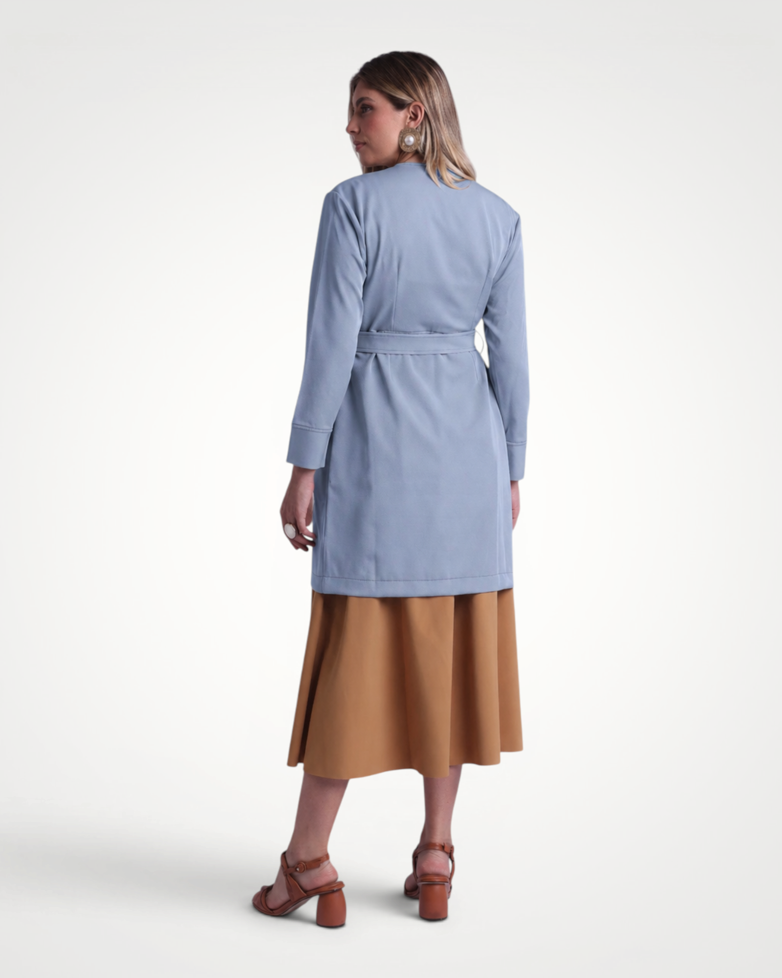 Jaleco Chloe I Azul Celine + Café