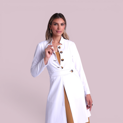 Jaleco Paola I Branco + Café